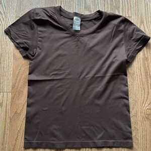 Aritzia Sunday Best SinchSeamless Brown Tee